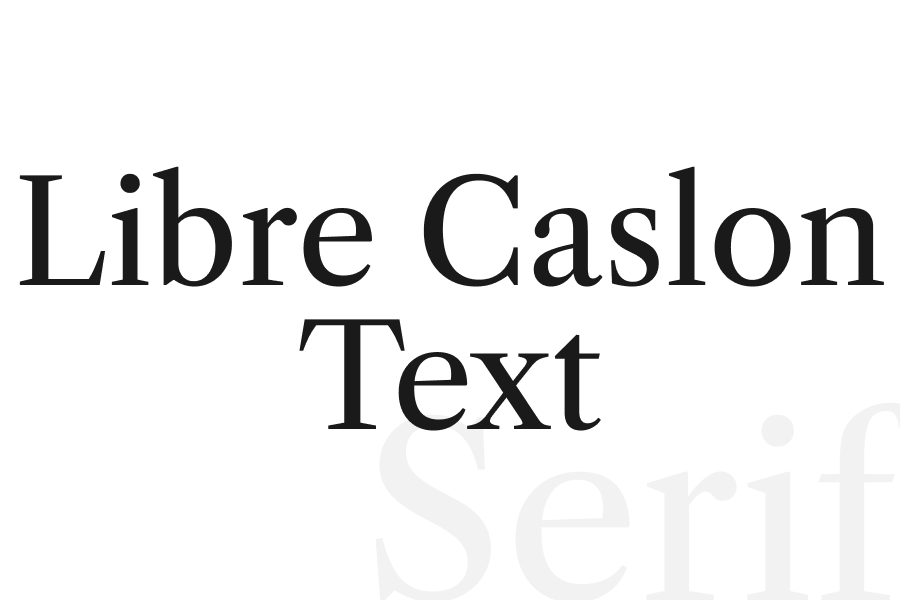 Libre Caslon Text